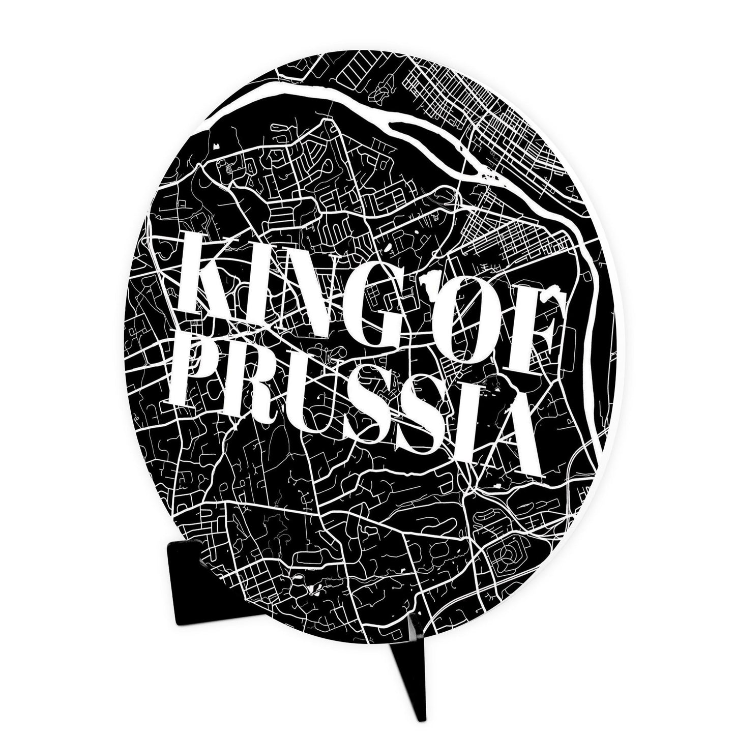 Minimalistic B&W Pennsylvania King Of Prussia Map | Wood Sign | Eaches | Min 1