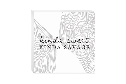 Modern Minimalist Mothers Day Kinda Sweet | Wood Block | Eaches | Min 2