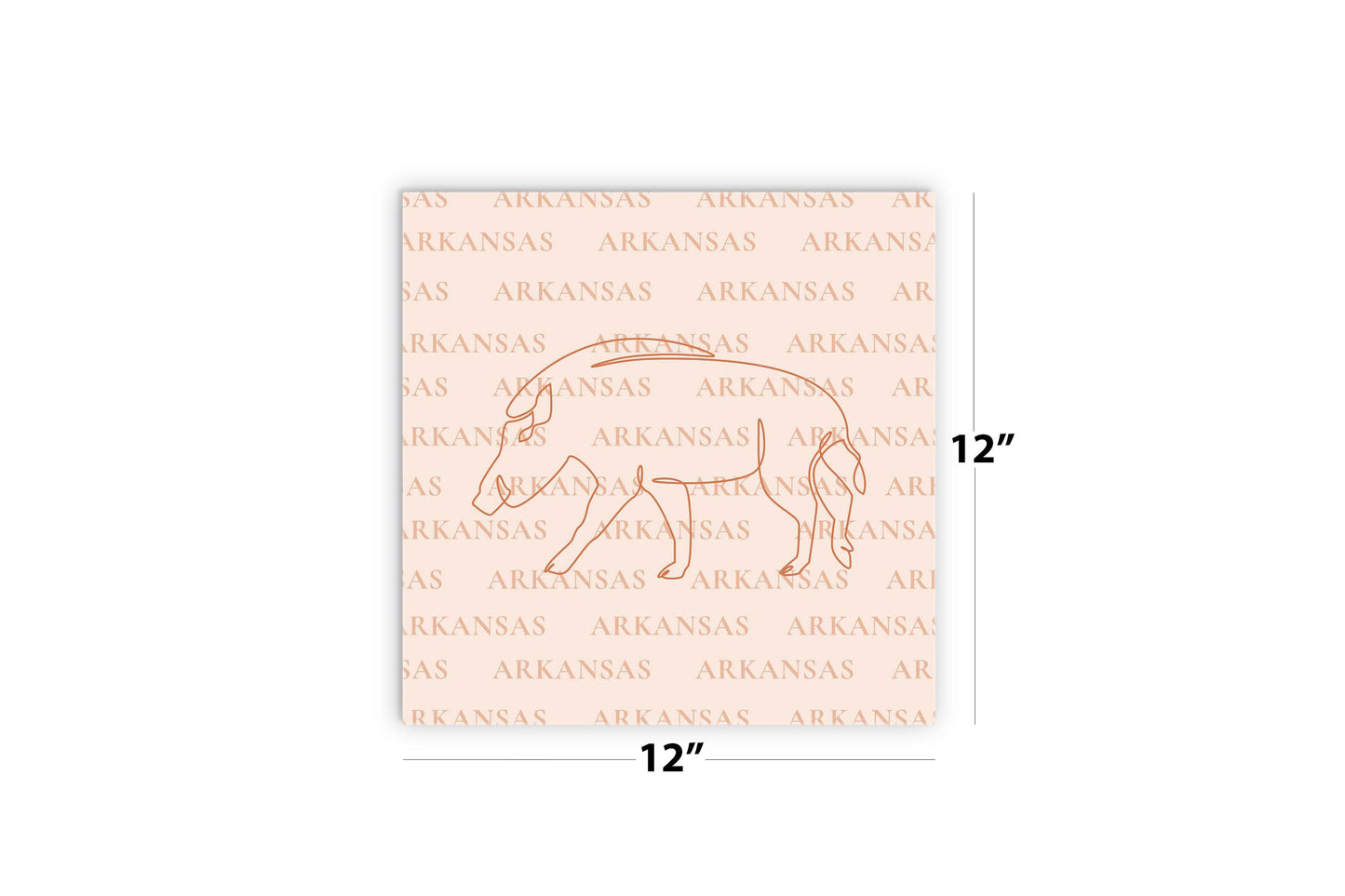 Modern Minimalist Arkansas Hog Line Drawing | Wood Sign | Eaches | Min 2
