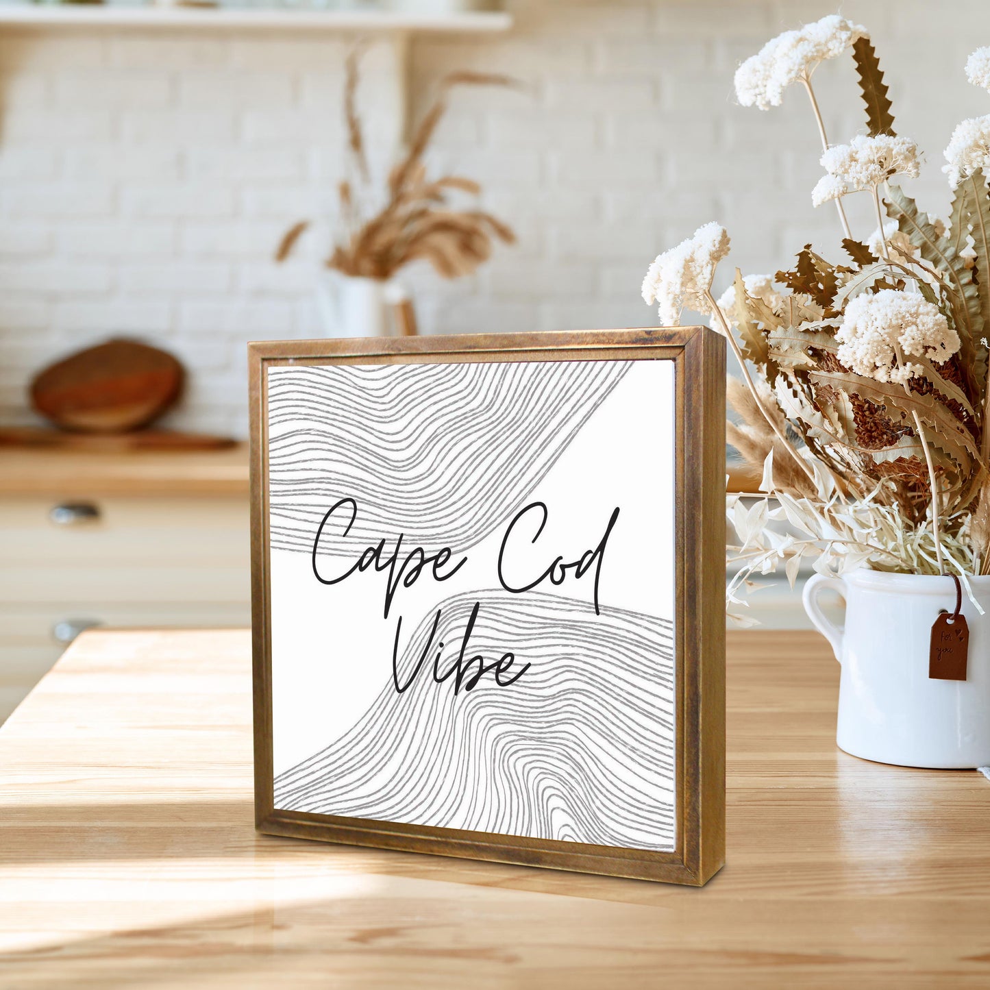 Minimalistic B&W Cape Cod Vibe | Wood Sign | Eaches | Min 1