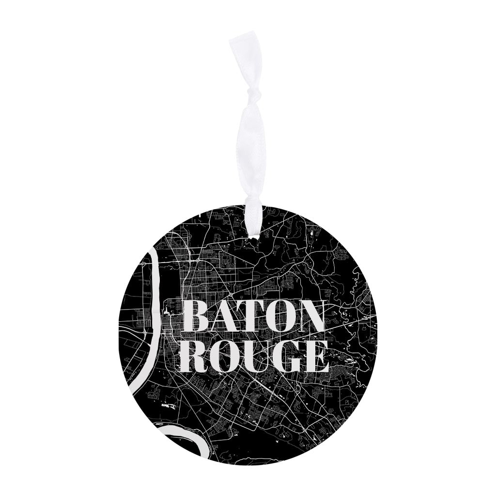 Modern Louisiana Baton Rouge Map| Wood Ornament | Eaches | Min 6