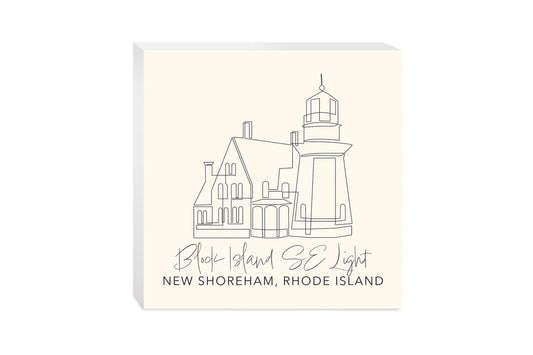 Cream Block Island Se Light | Wood Block | Eaches | Min 2