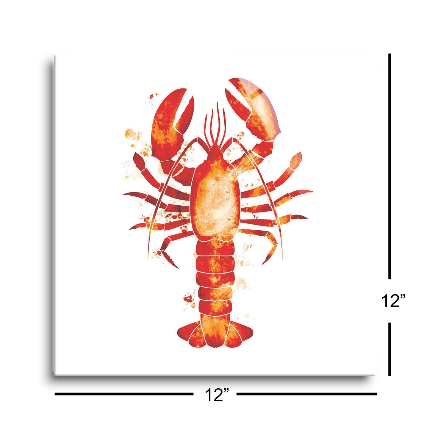 East Coast Water Color Lobster | Hi-Def Glass Art | Eaches | Min 1