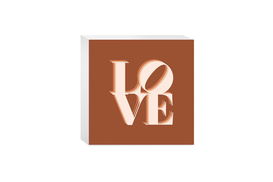 Modern Minimalist Pennsylvania Love Dark | Wood Block | Eaches | Min 4