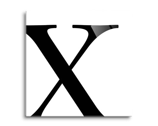 Minimal Monogram X | Hi-Def Glass Art | Eaches | Min 2