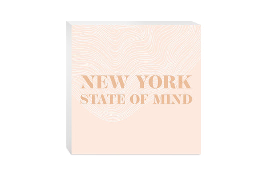 Modern Minimalist New York State Of Mind | Wood Block | Eaches | Min 2
