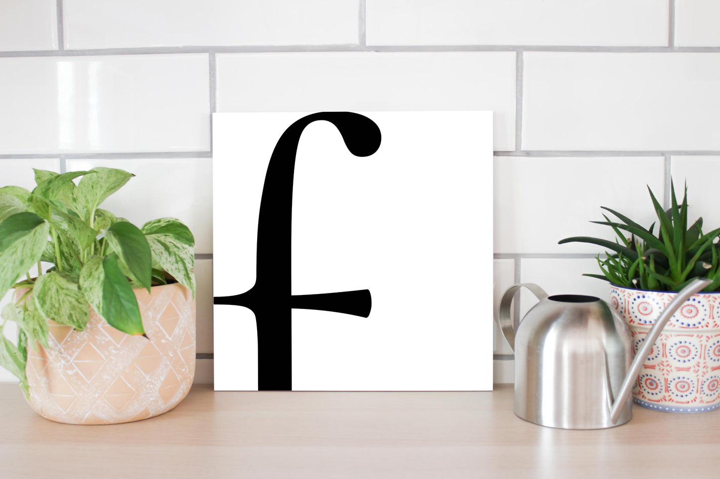 Minimal Monogram F | Wood Sign | Eaches | Min 2
