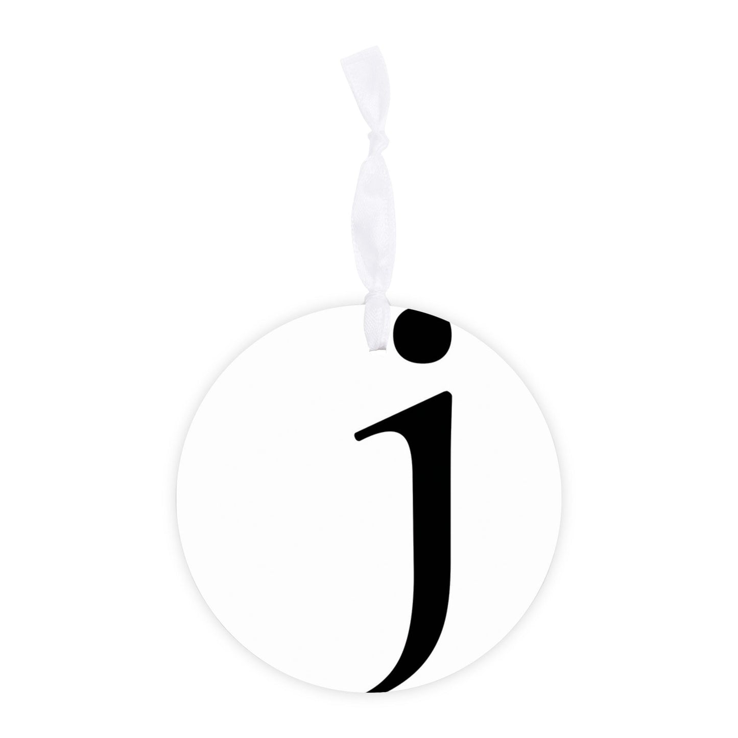 Minimalist Monogram J| Wood Ornament | Eaches | Min 6