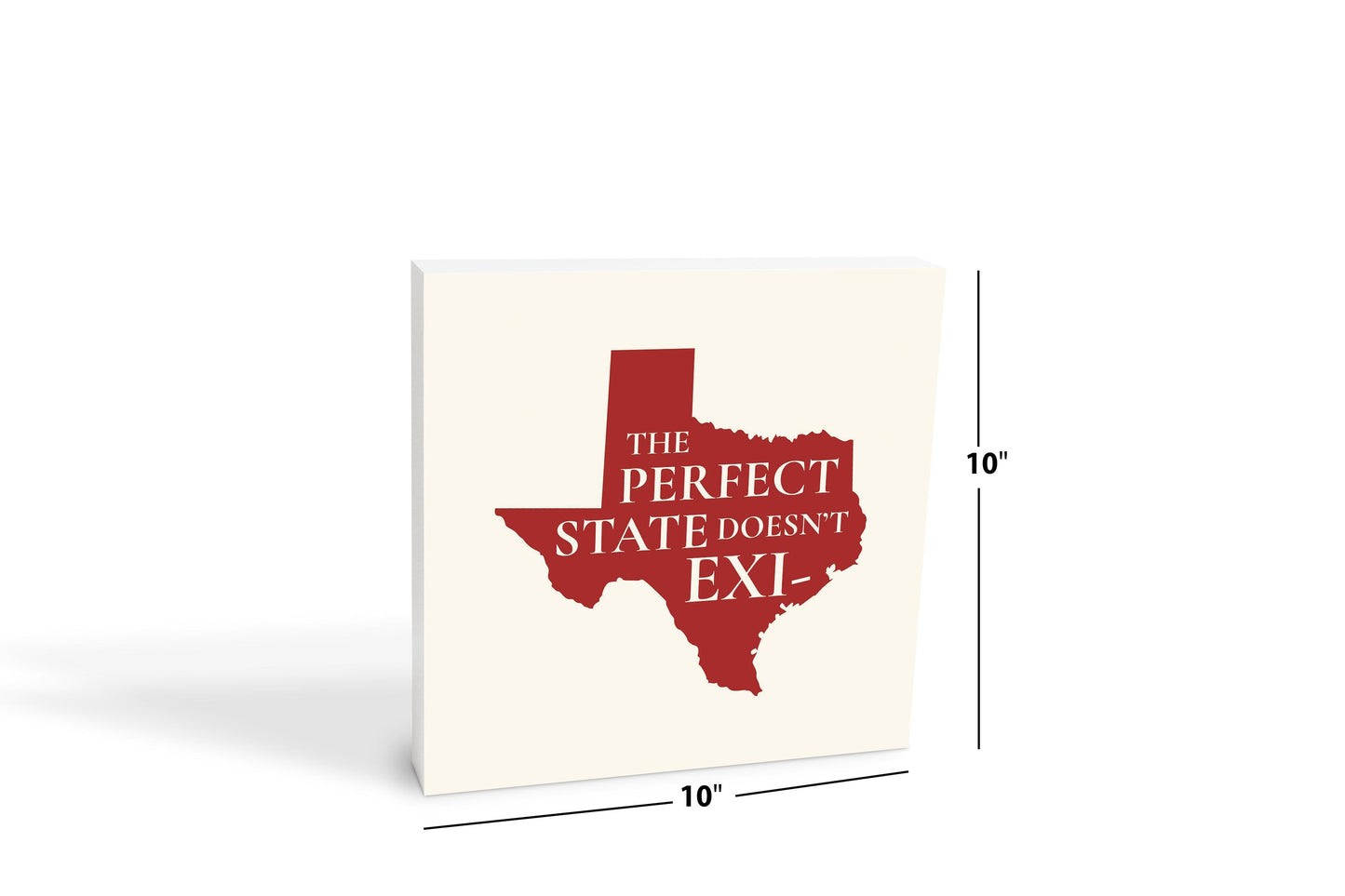 Modern Minimalist Texas Colors Perfect State | Wood Block | Eaches | Min 2