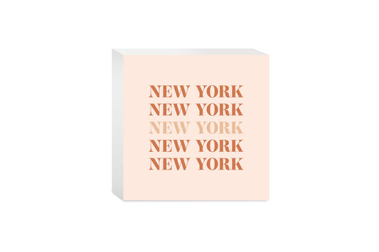 Modern Minimalist New York Repeated Light | Wood Block | Eaches | Min 4