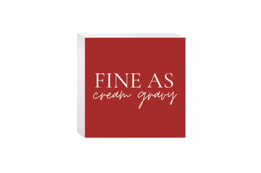 Modern Minimalist Texas Fine As Gravy | Wood Block | Eaches | Min 4