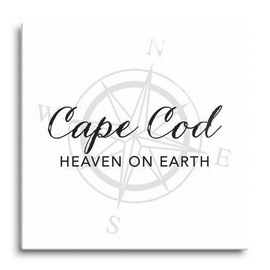 Minimalistic B&W Cape Cod Heaven On Earth | Hi-Def Glass Art | Eaches | Min 1
