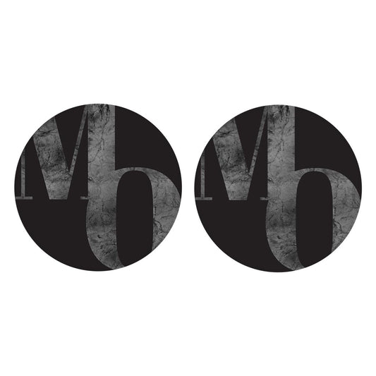 Minimalist B&W Missouri Black Initials | Absorbent Car Coasters | Set of 2 | Min 4
