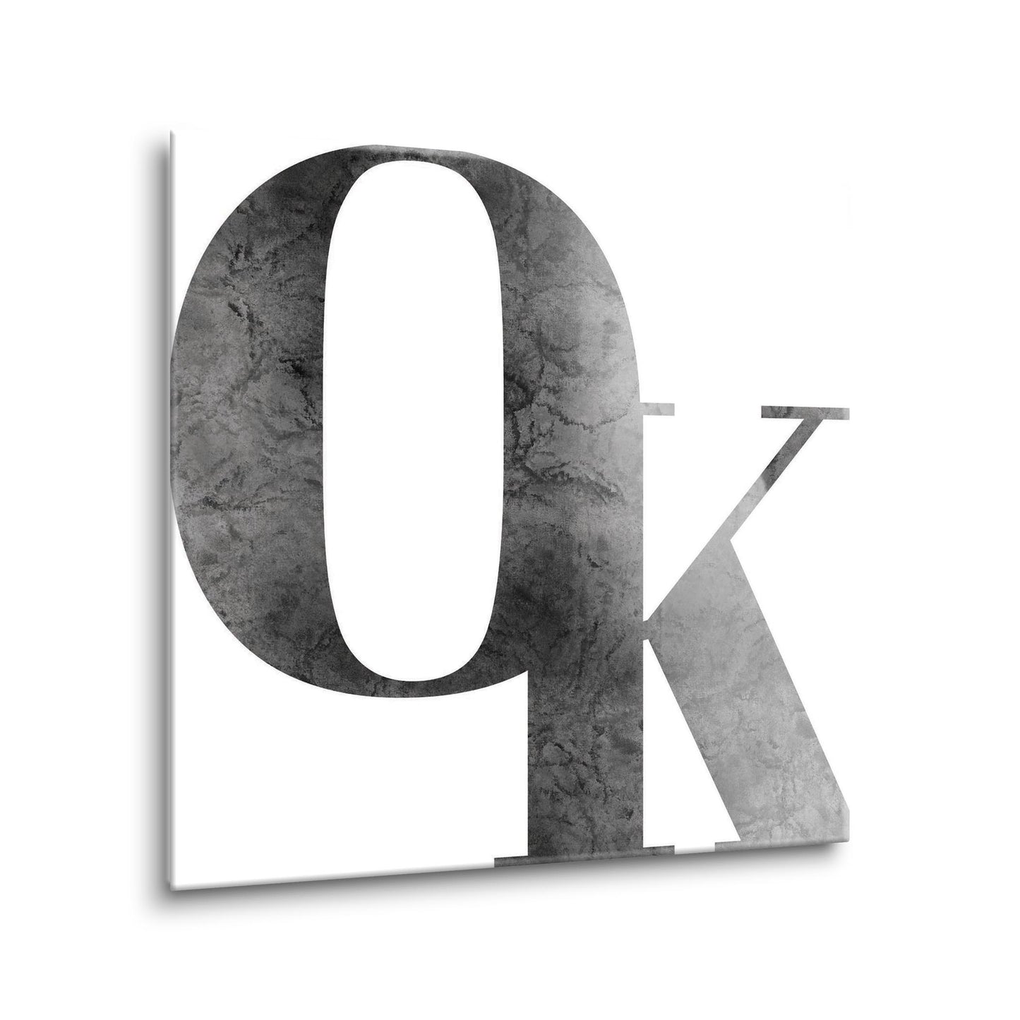 Modern White Oklahoma Initials | Hi-Def Glass Art | Eaches | Min 1