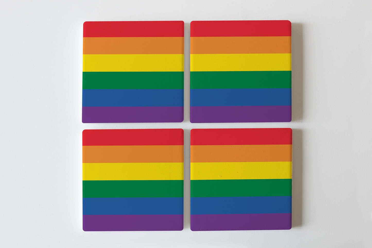 Classic Pride Colors| Absorbent Coasters | Set of 4 | Min 2