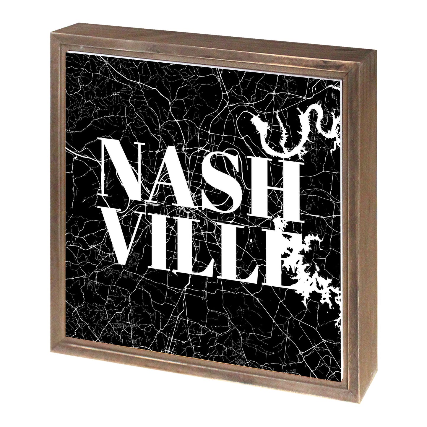Minimalist B&W Tennessee Nashville Map | Wood Sign | Eaches | Min 1