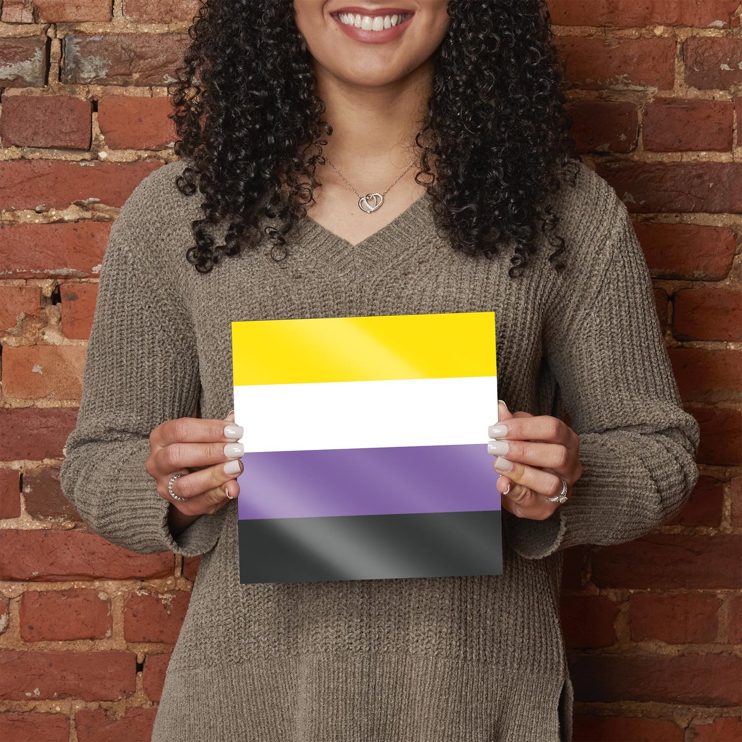 Nonbinary Pride Flag Colors | Hi-Def Glass Art | Eaches | Min 2