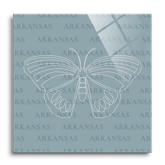 Modern Minimalist Arkansas Diana Fritillary Butterfly | Hi-Def Glass Art | Eaches | Min 1