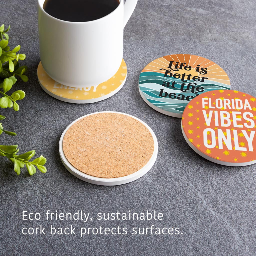 Florida Sayings Artsy| Absorbent Coasters | Set of 4 | Min 2