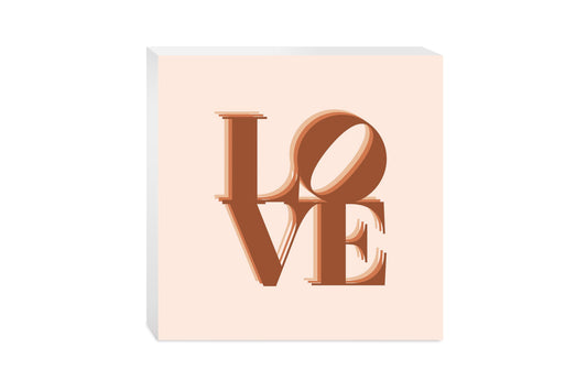 Modern Minimalist Pennsylvania Love Light | Wood Block | Eaches | Min 2