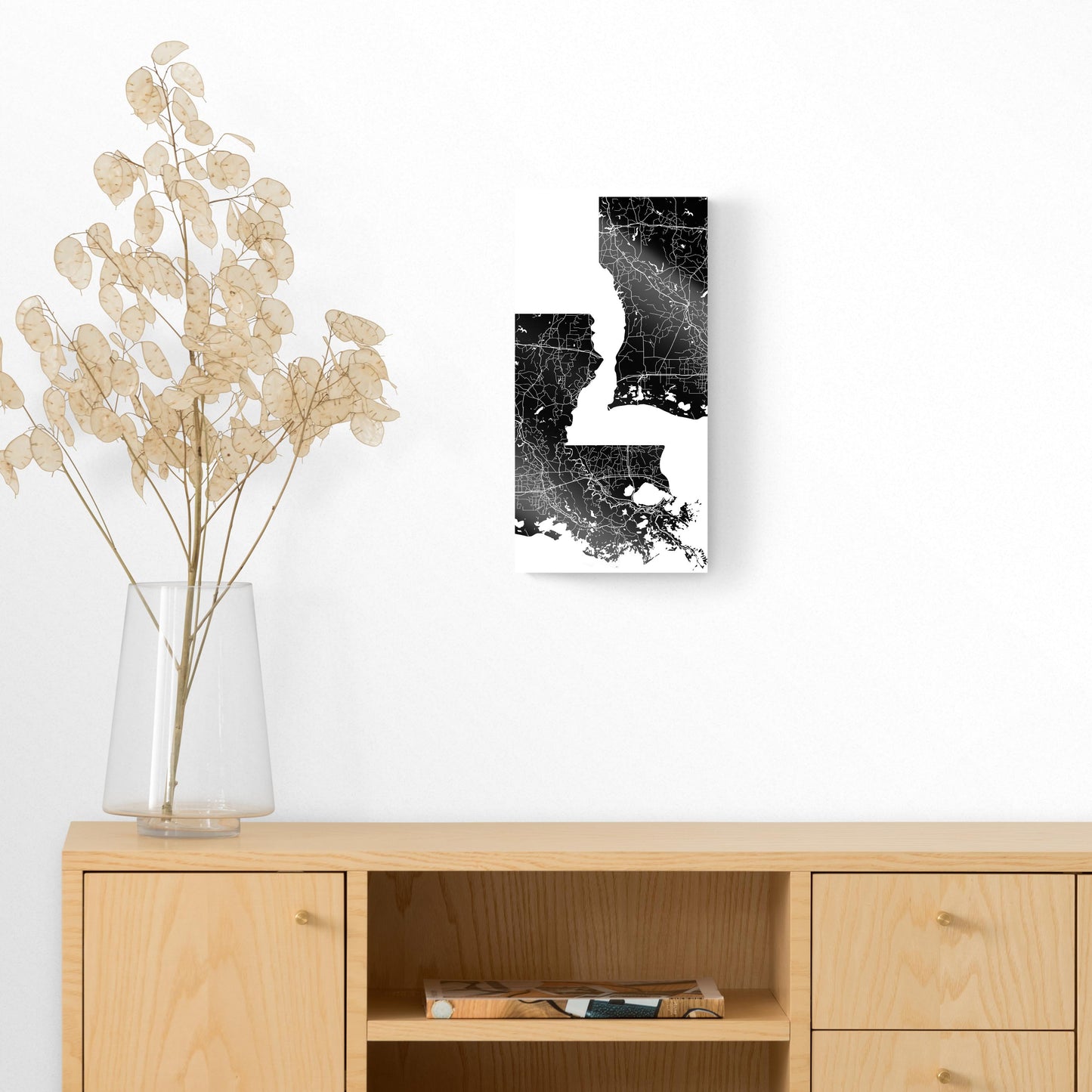 Modern Louisiana State Shape With Map | Hi-Def Glass Art | Eaches | Min 2
