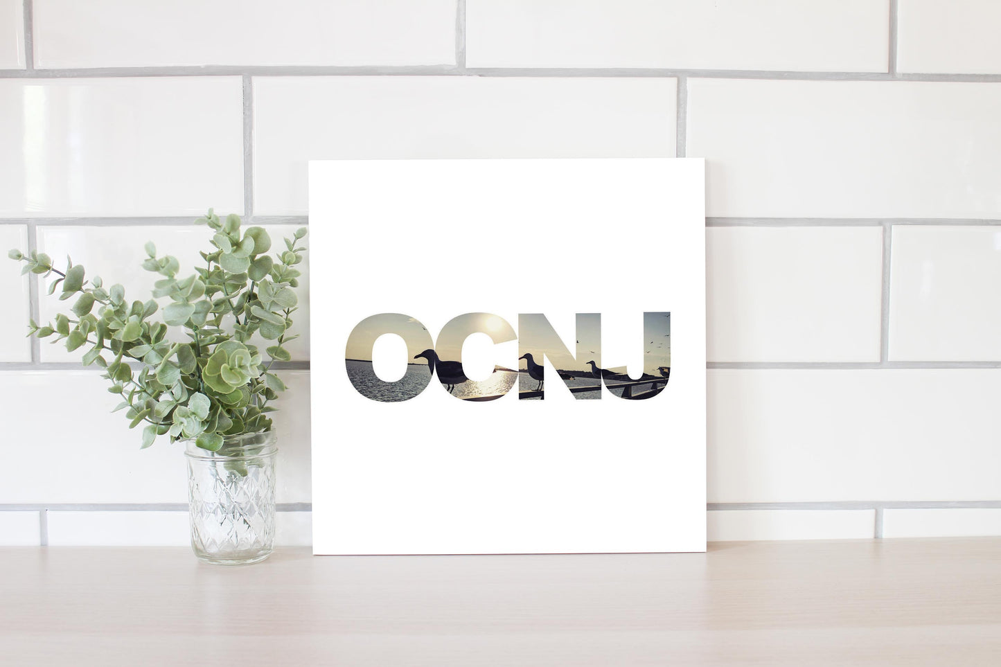 OCNJ Photo With Text | Wood Sign | Eaches | Min 2