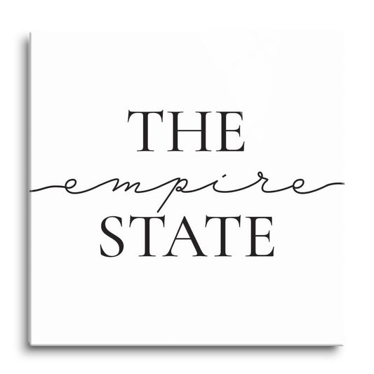 Minimalistic B&W New York Quip The Empire State | Hi-Def Glass Art | Eaches | Min 1