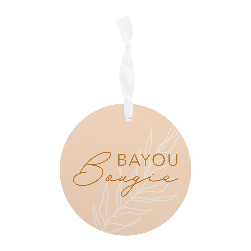 Modern Minimalist Louisiana Bayou Bougie| Wood Ornament | Eaches | Min 6