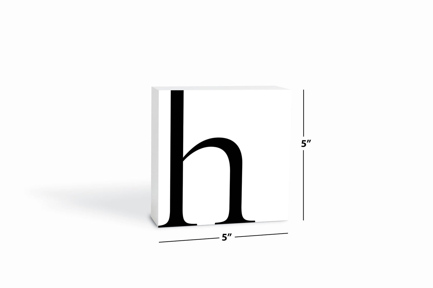 Minimal Monogram H| Wood Block | Eaches | Min 4
