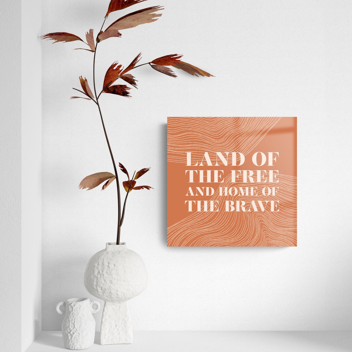 Modern Minimalist New York Free Brave | Hi-Def Glass Art | Eaches | Min 2