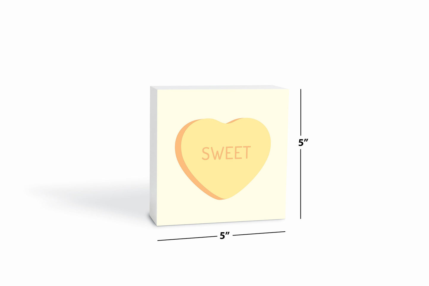 Message Hearts Sweet | Wood Block | Eaches | Min 4