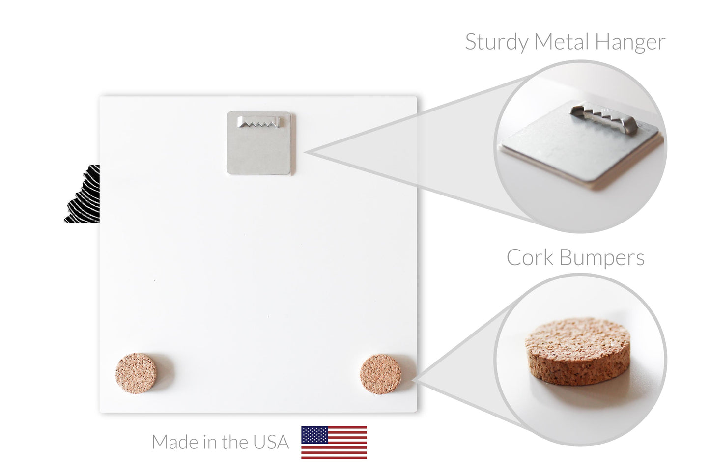 Minimalist B&W Tennessee State Shape | Hi-Def Glass Art | Eaches | Min 2