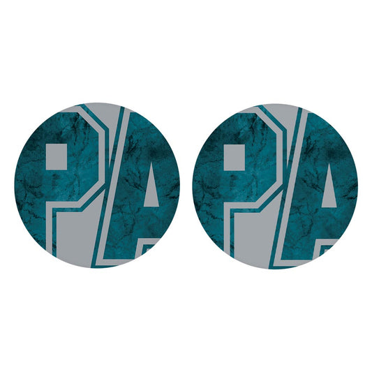 Modern Minimalist Pennsylvania Grey Initials| Absorbent Car Coasters | Set of 2 | Min 4