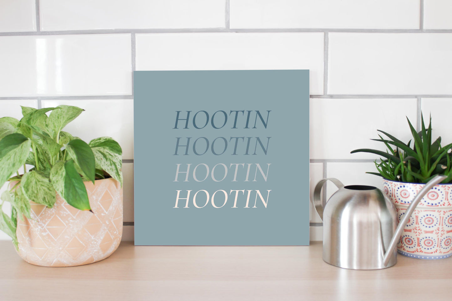 Modern Minimalist Arkansas Hootin | Wood Sign | Eaches | Min 2