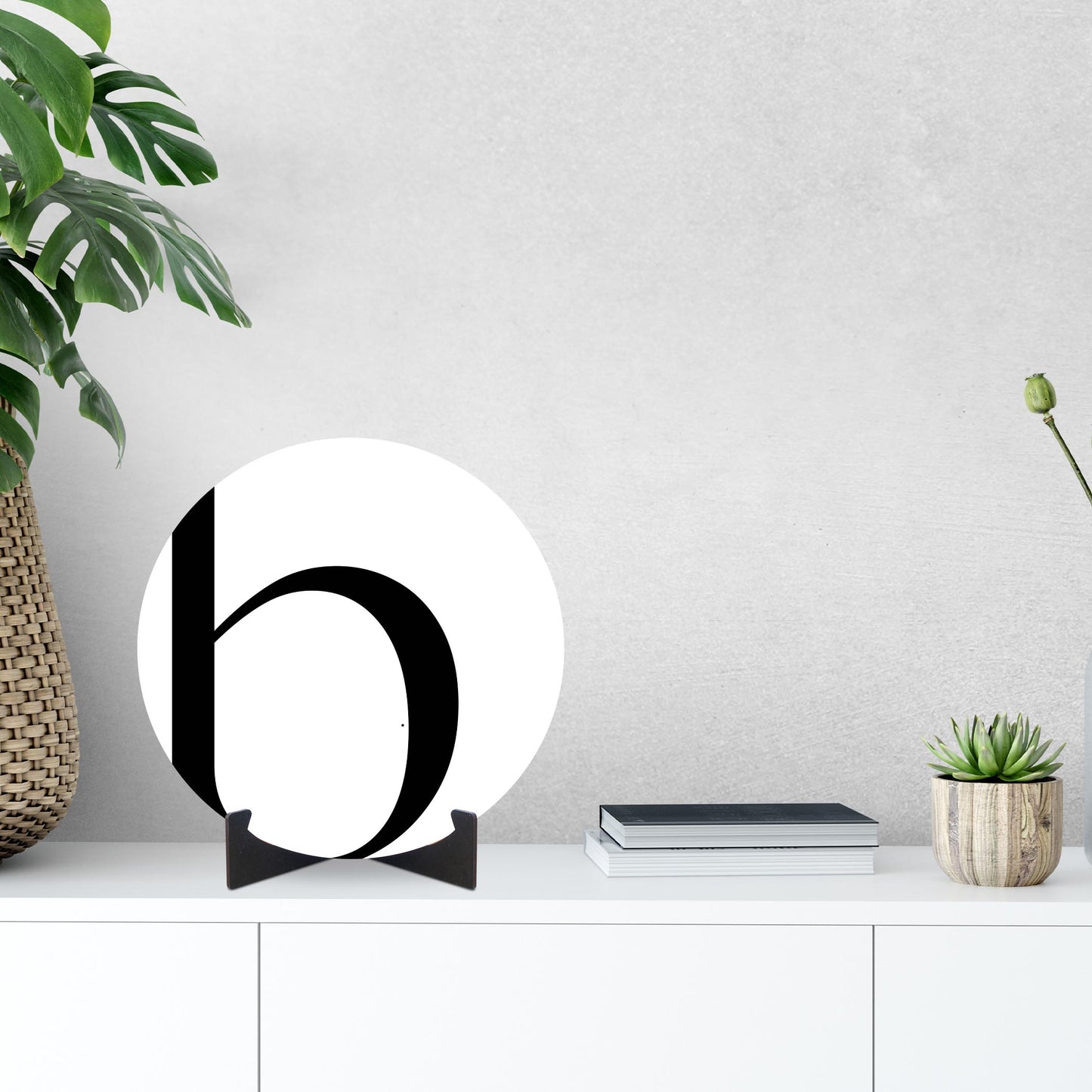Minimal Monogram B | Wood Sign | Eaches | Min 1
