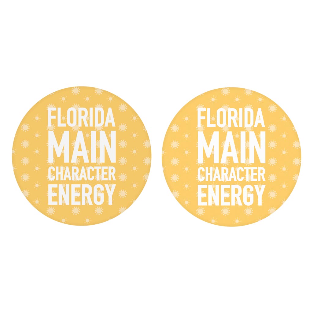 Florida Main Character Energy | Absorbent Car Coasters | Set of 2 | Min 4