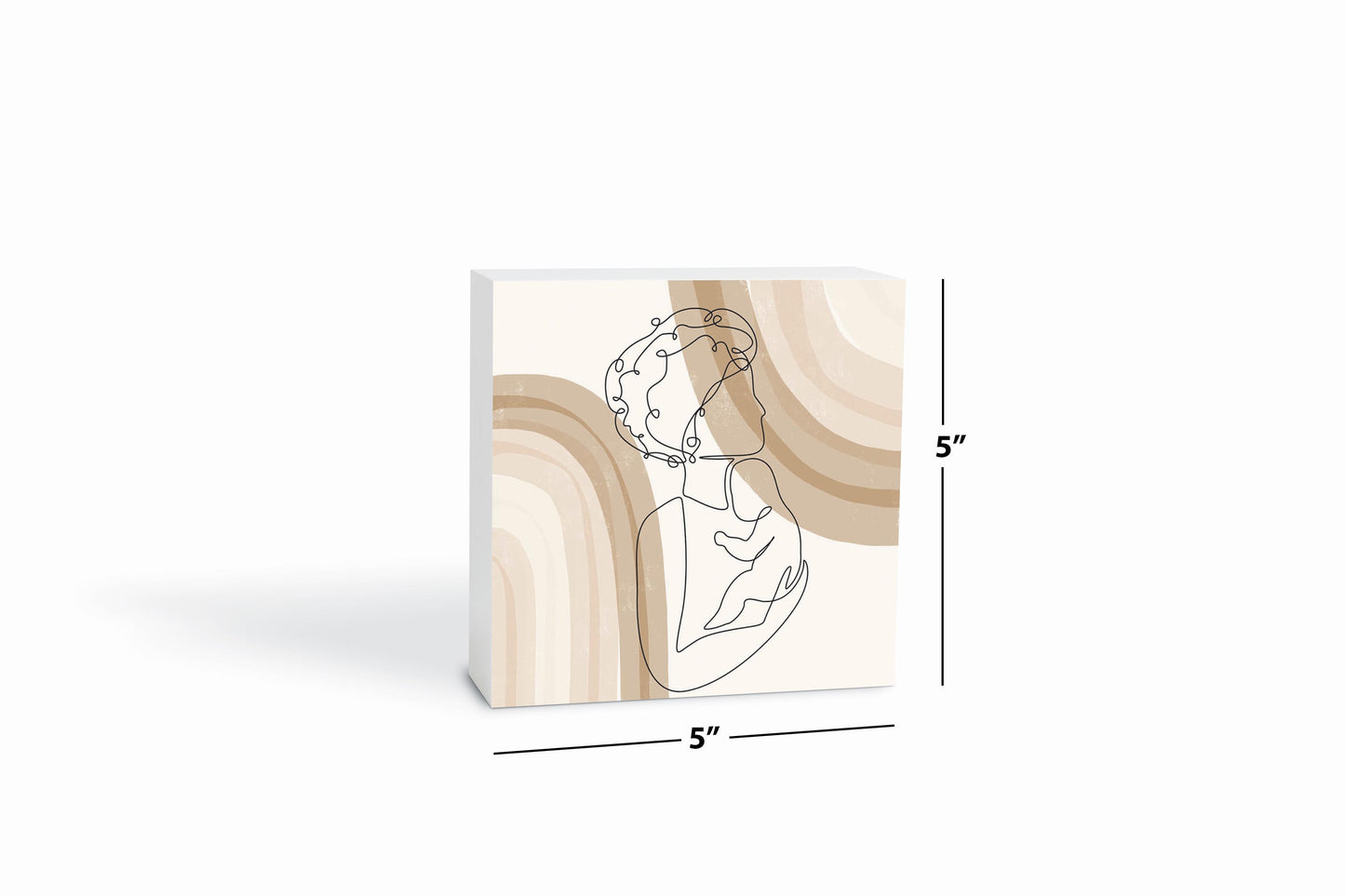Modern Minimalist Mothers Day Mom Baby | Wood Block | Eaches | Min 4