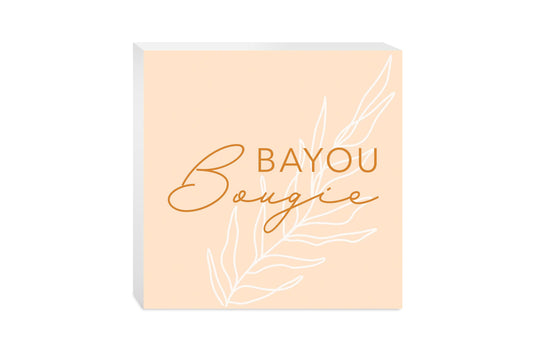Modern Minimalist Louisiana Bayou Bougie | Wood Block | Eaches | Min 2
