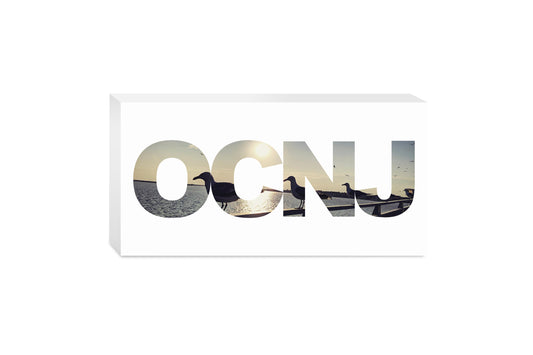 OCNJ Photo With Text | Wood Block | Eaches | Min 4