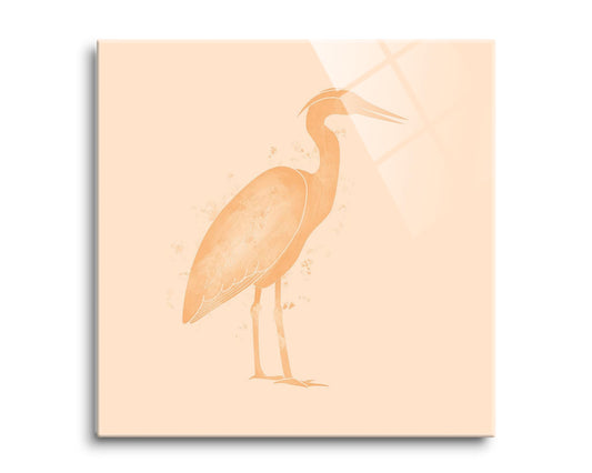 Louisiana Colorful Water Color Heron | Hi-Def Glass Art | Eaches | Min 2