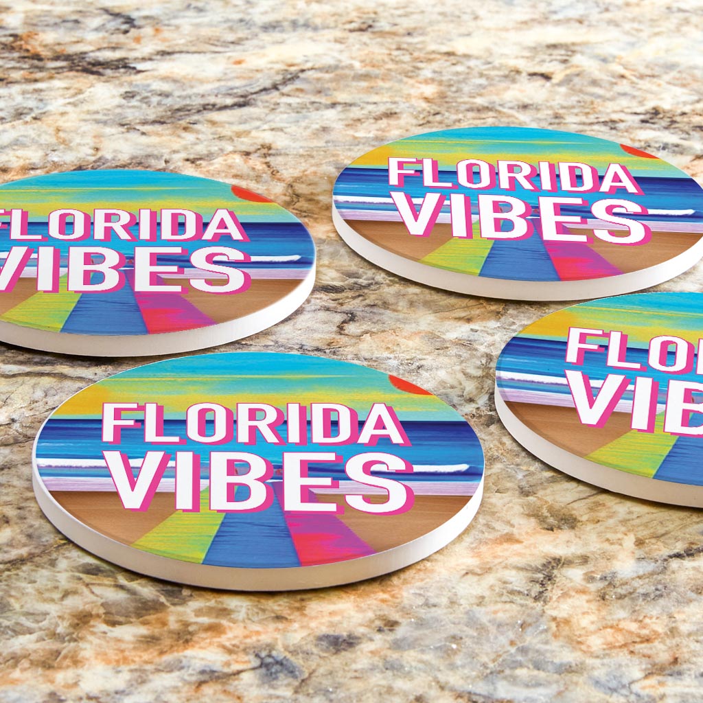 Florida Vibes | Absorbent Coasters | Set of 4 | Min 2