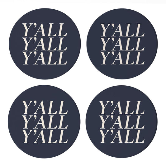 Modern Minimalist Texas Yall | Absorbent Coasters | Set of 4 | Min 2