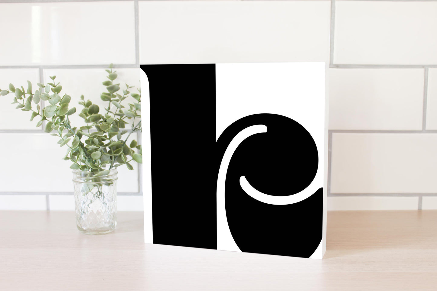 Fun Chunky Monogram K | Wood Block | Eaches | Min 2