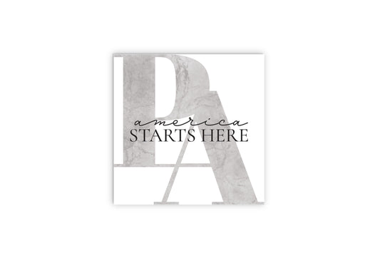 Minimalistic B&W Pennsylvania America Quip | Wood Sign | Eaches | Min 2