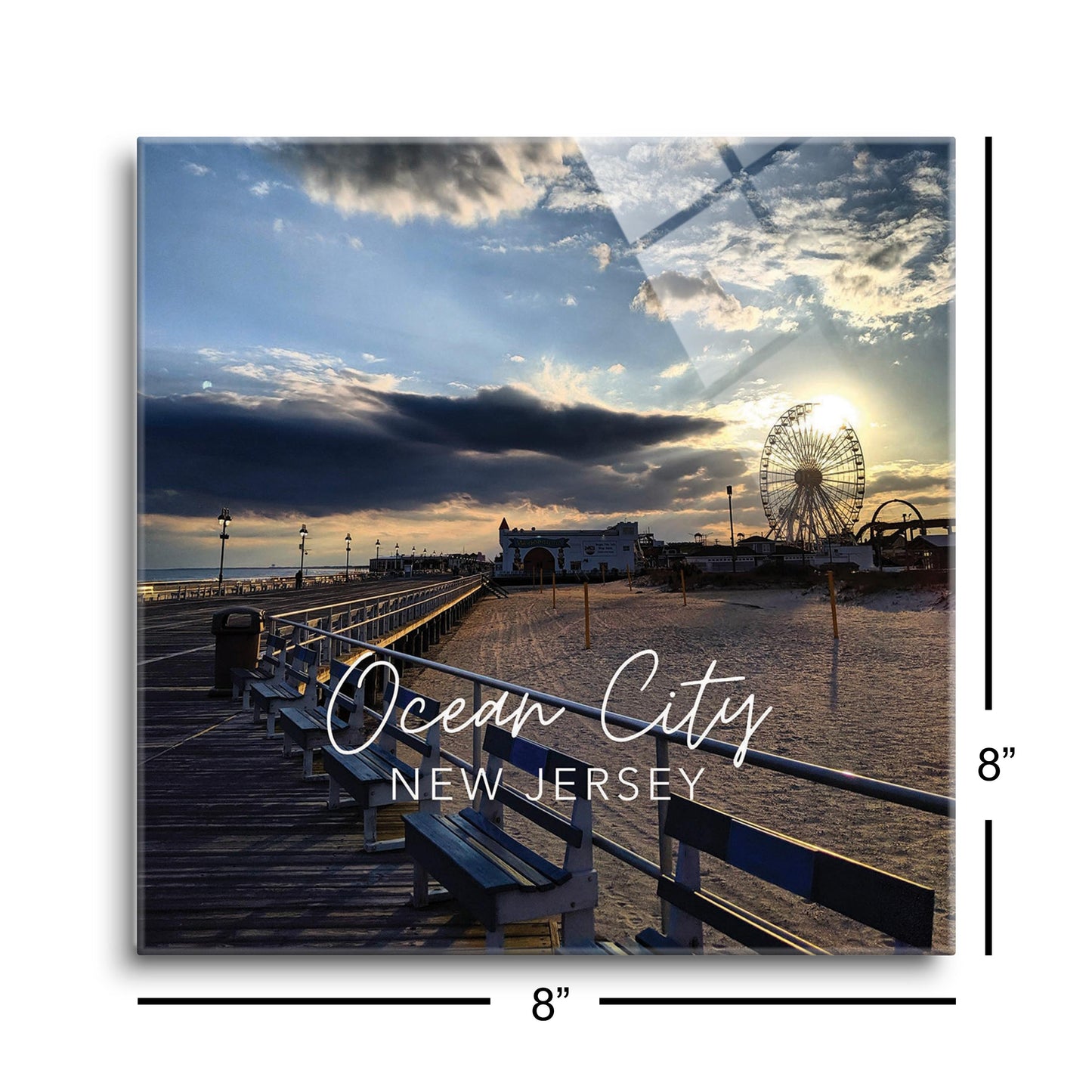 OCNJ Photo With Text | Hi-Def Glass Art | Eaches | Min 2