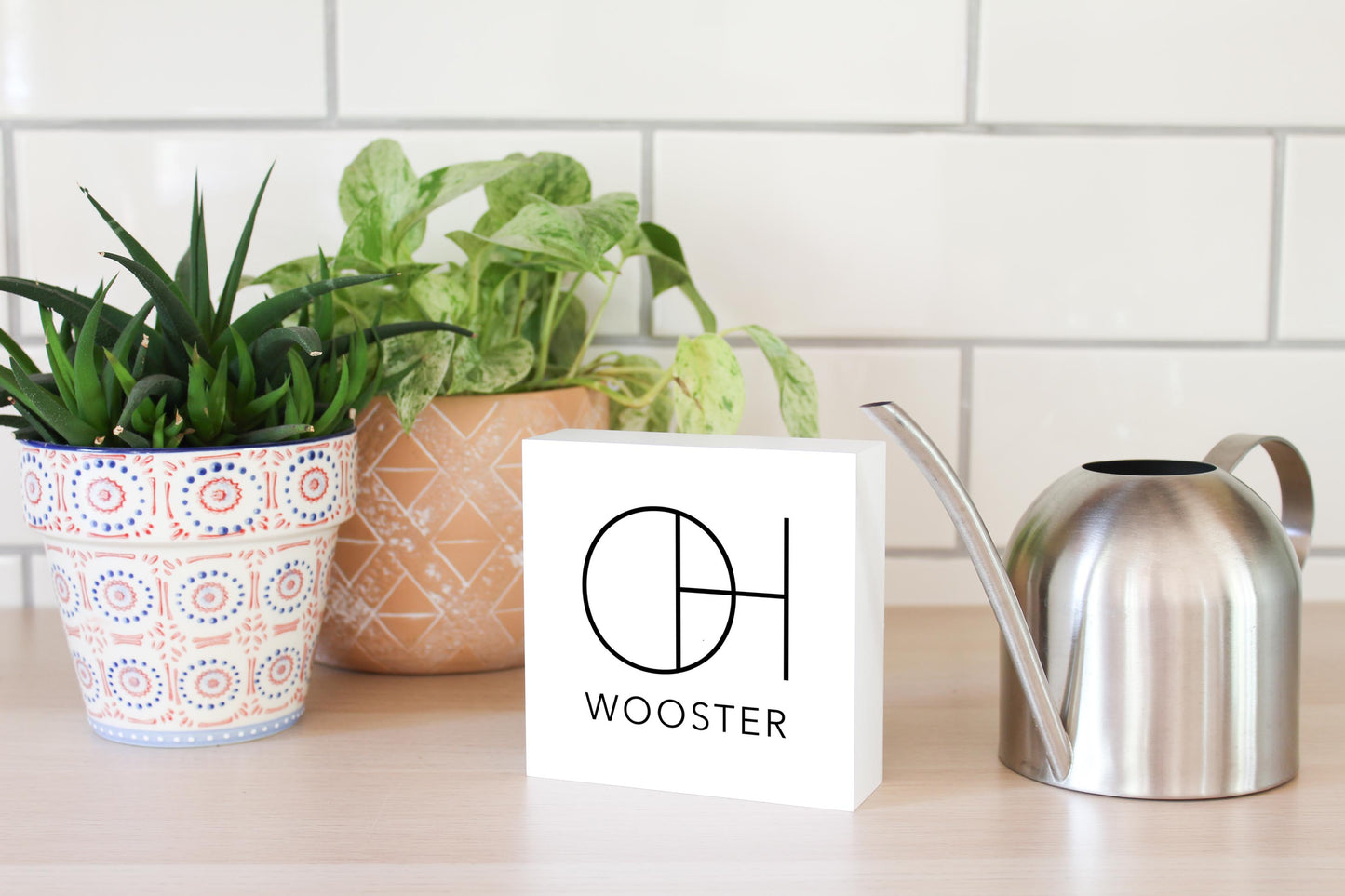 Wooster Oh State Initials And City Name | Wood Block | Eaches | Min 4