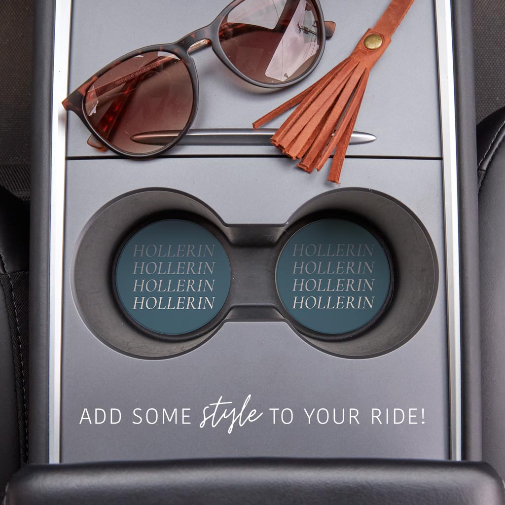 Modern Minimalist Arkansas Hollerin | Absorbent Car Coasters | Set of 2 | Min 4