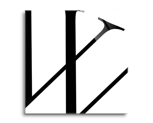Minimal Monogram W | Hi-Def Glass Art | Eaches | Min 2