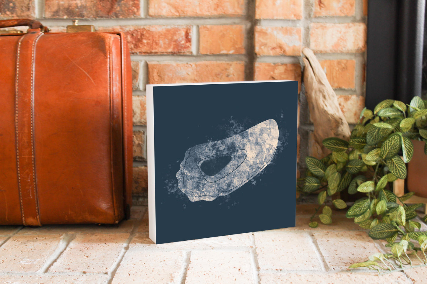 Louisiana Colorful Water Color Oyster | Wood Block | Eaches | Min 2
