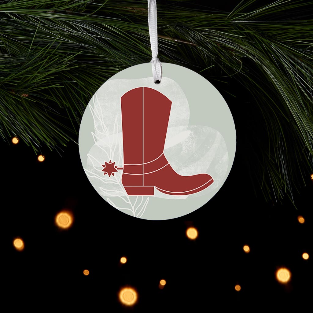 Modern Minimalist Oklahoma Boot| Wood Ornament | Eaches | Min 6